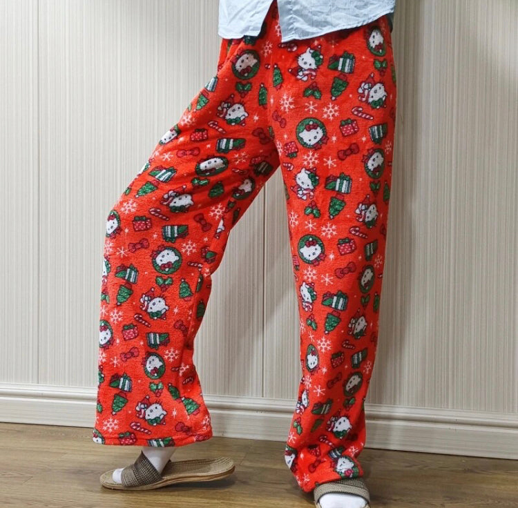 SANRIO HELLO KITTY CHRISTMAS PAJAMA PANTS. 