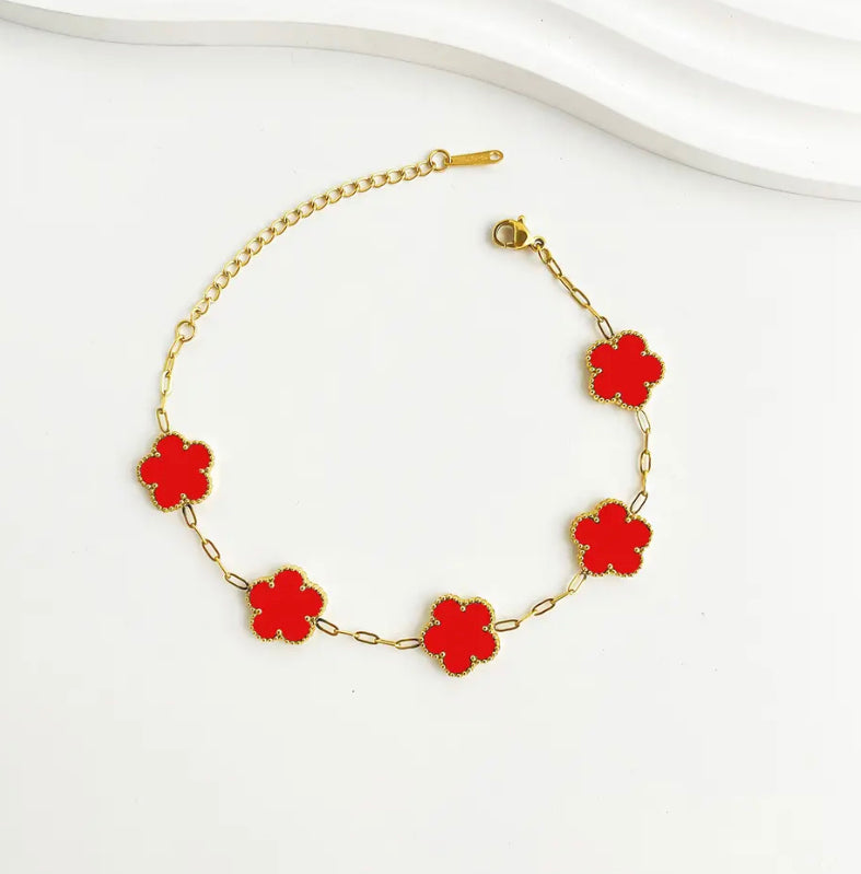 STAINLESS STEEL SHELL PENDANT BRACELET  