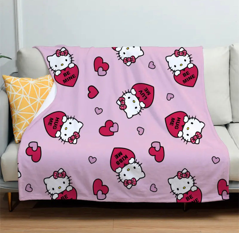 SANRIO HELLO KITTY VALENTINE THROW BLANKET(S) !