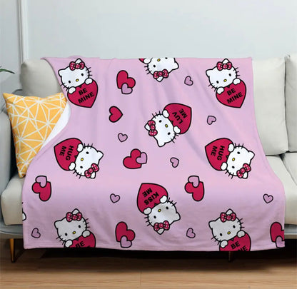 SANRIO HELLO KITTY VALENTINE THROW BLANKET(S) !