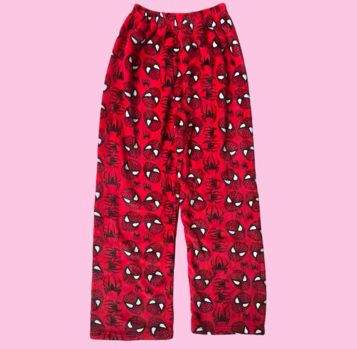 SANRIO HELLO KITTY X SPIDER-MAN FURRY PAJAMA PANTS. ‎