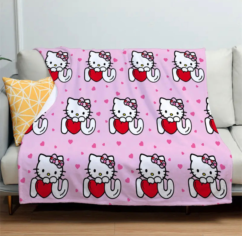 SANRIO HELLO KITTY VALENTINE THROW BLANKET(S) !