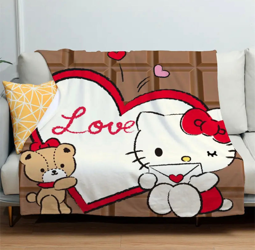 SANRIO HELLO KITTY VALENTINE THROW BLANKET(S) !