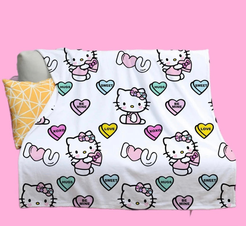SANRIO HELLO KITTY VALENTINE THROW BLANKET(S) !